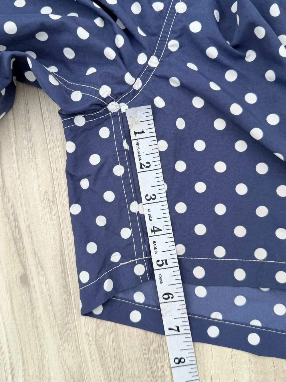 Polo Ralph Lauren navy blue and white polka dot swim short